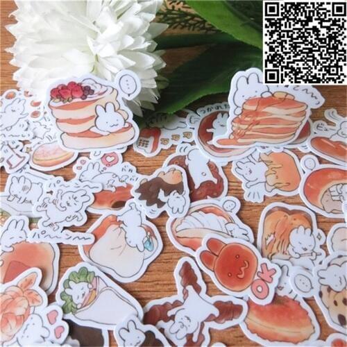 40 PCS/Lot Bread rabbit Style Mix Stickers For Kids Skateboard Laptop Luggage Motorcycle Toy JDM Waterproof DIY Sticker