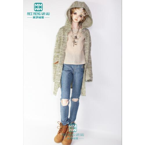 Clothes for doll fit 65-72cm DK SD17 POPO68 BJD uncle fashion wild jeans T-shirt hooded cardigan