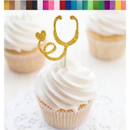 Custom Stethoscope Cupcake Toppers, Doctor Cupcake Toppers, Nurse Cupcake Toppers, Doctor Graduation, Graduation Cupcake toppers