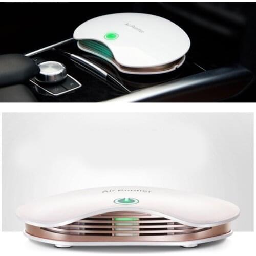 Portable Car Air Purifier Negative Ion Air Cleaner Ionizer with Filter Remove PM2.5 Formaldehyde for Home Office Desktop