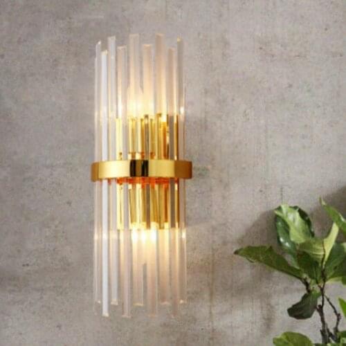 Luxury Crystal Wall Lamp Modern Led Lamp Living Room Bedroom Bedside Lamp Home Decor Fixture Gold Silver New Wall Light