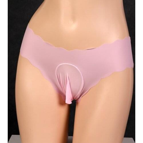 Sexy Men Seamless Ice Silk Ultra-Thin Underwear Briefs Penis Sheath Bikini Pouch Comfy Breathable Low Rise Gay Underwear Panties