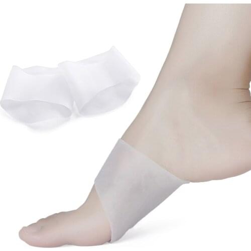 Silicone Increase Height Pads Foot Heel Protector Half Insole Insert Invisible Heightening Pad Anti-crack Unisex Feet Care