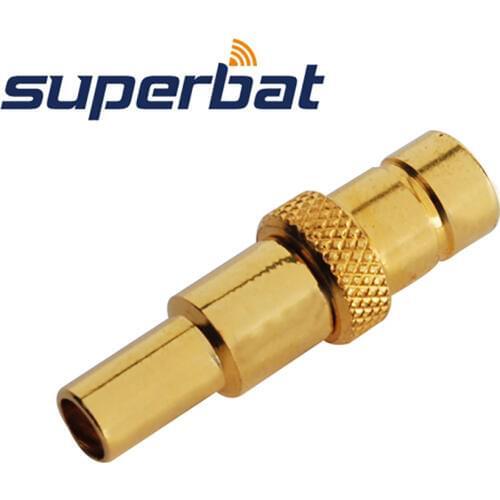 Superbat 10pcs 75 Ohm SMB Plug Straight Crimp Attachment RF Coaxial Connector for Cable RG316 ,RG174,LMR100
