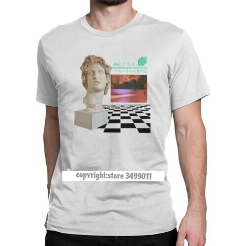 Wave Aesthetic Men Tshirt Wave Floral Shoppe Macintosh Plus Fashion Cotton O Neck Tee Shirt