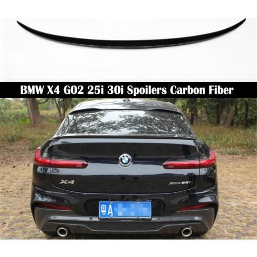 Rear Wing Spoiler For BMW X4 G02 25i 30i 2018 2019 2020 M Style Trunk Boot Wings Spoilers Carbon Fiber Fast by EMS