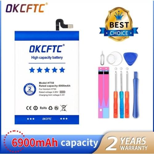 OKCFTC HT50 Battery Replacement 5.5inch 6900mAh Backup Batteries Replacement For HOMTOM HT50 Smart Phone
