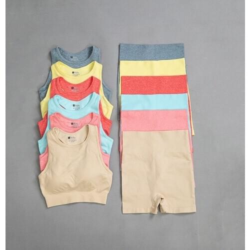 Women Workout Suits Seamless Active Wear Tummy Control Shorts Yoga Fitness Tracksuits Athletic Crop Bra Yoga Sportswear