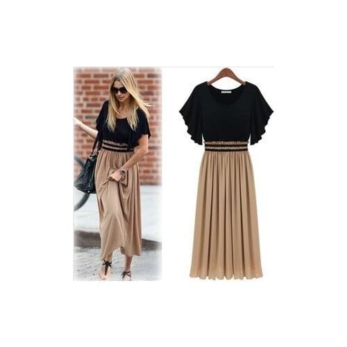 Womens Summer Dress Women Summer Dress Europe New Code Fat Waist Thin Chiffon Dresses womens Clothing Vestidos