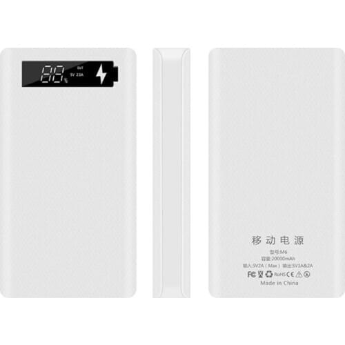 LCD Display DIY 6x18650 Battery Case Power Bank Shell Portable External Box without Battery Powerbank Protector