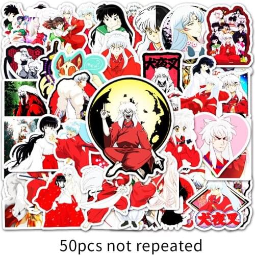 10/50pcs/set Cartoon Anime Inuyasha Sticker Waterproof Suitcase DIY Laptop Guitar Skateboard Toy Lovely Sticker