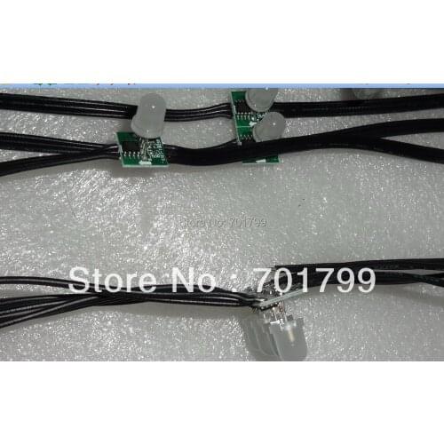 100pcs DC12V WS 2811 pixel node,non-waterproof,DC12V input;SIZE:13mm*13mm;with all black wire