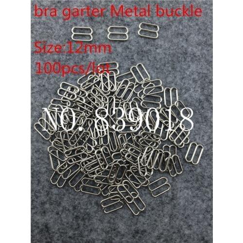 12mm silver color 100pcs/lot design Bra Buckles Clip Strap Holders Metal Adjustable buckle
