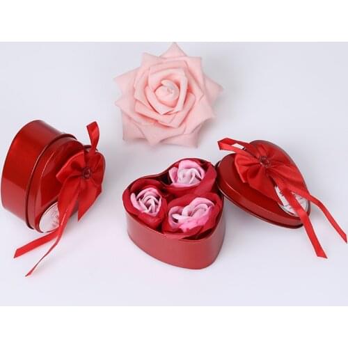 3Pcs Gorgeous Thing Hot Heart Scented Bath Body Petal Rose Flower Soap Wedding Decoration Gift Best Wedding Gift Bags For Guest