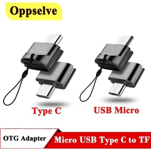 Micro USB Type C To Micro-SD TF Adapter OTG Smart Memory Card Reader For Samsung Huawei Micro USB Adapter For Laptop PC MacbooK