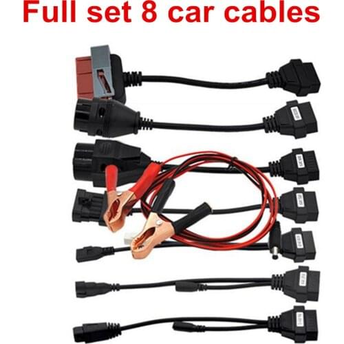 Adapter Cables For Delphis VD DS150E CDP OBD2 OBDII Cars Diagnostic Interface Tool Full Set 8 Car Cables For TCS Cable