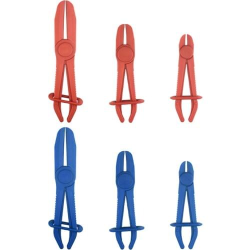 ALLOYSEED 3pcs/set Flexible Fuel Water Line Hose Pinch Off Pliers Plastic Free Hands Clamp for Radiator Brake Pipe Accessories