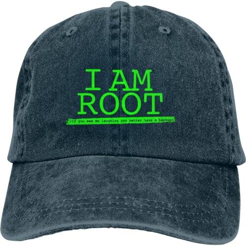 I Am Root You Better Have A Backup The Baseball Cap Peaked capt Sport Unisex Outdoor Custom Linux Program it crowd Programer Hat