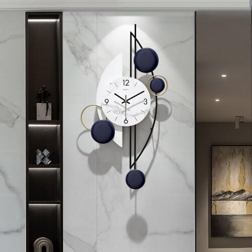 Large Simple Wall Clock Modern Design Iron Silent Art Luxury Nordic Creative Wall Clock Living Room Reloj Pared Home Decor DG50W