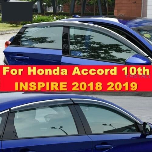 For Honda Accord 10th INSPIRE 2018 2019 rain visor strip window rain eyebrow window decorative strip Car decoration accessories