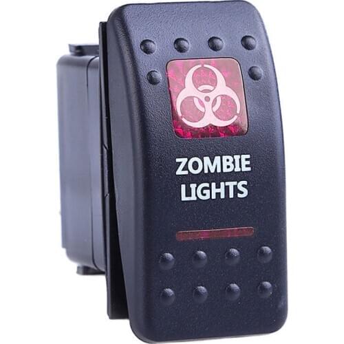 EE support 12V 20A Red/Blue LED Bar Carling Bar Rocker Toggle Switch Zombie Light Boat Car Accessories Sales