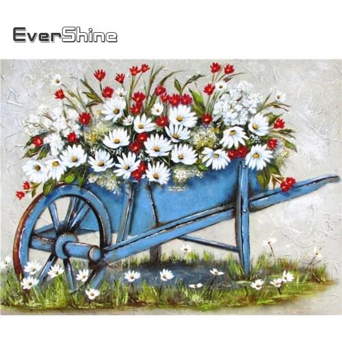 Evreshine Full Square Diamond Painting Flower 5D Cross Stitch Mosaic Embroidery Complete Kit Decoration Home