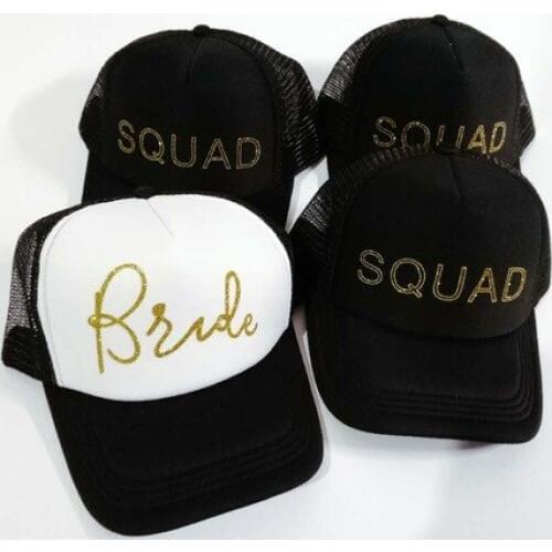 PERSONALIZE glitter Drunk in Love Im just Drunk Bridesmaid Trucker Rapper Caps Hats Bachelorette wedding Party decorations gift