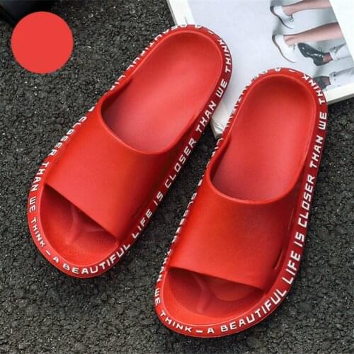 2021 New Lovers Beach Slides Massage Flip Flops Non-slip Slippers High Quality EVA Summer Men Ladies Black Women Slippers Indoor