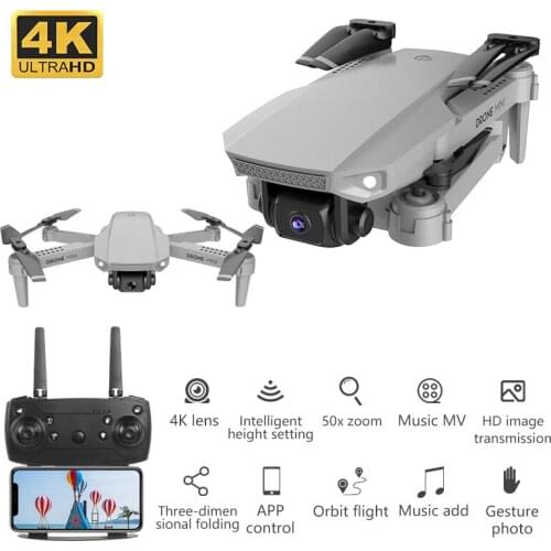 New mini drone E88 WIFI FPV, high-definition 4K 1080P camera height maintaining RC foldable quadrotor dron gift toy