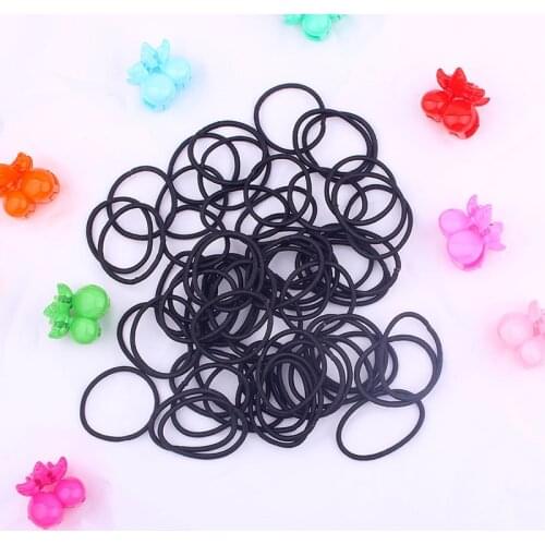 MISANANRYNE 100Pcs Baby Girls Colorful Elastic Hair Bands Kids Headband Rubber Band Hair Accessories Children Ponytail Holder