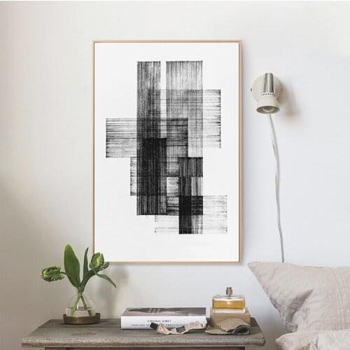 Nordic Morden Black White line Image Wall Art Canvas Painting Posters And Prints Wall Pictures For Living Room Bedroom Decor