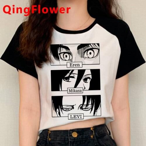 Attack on Titan Shingeki No Kyojin Levi t shirt female print vintage kawaii streetwear couple summer top harajuku kawaii