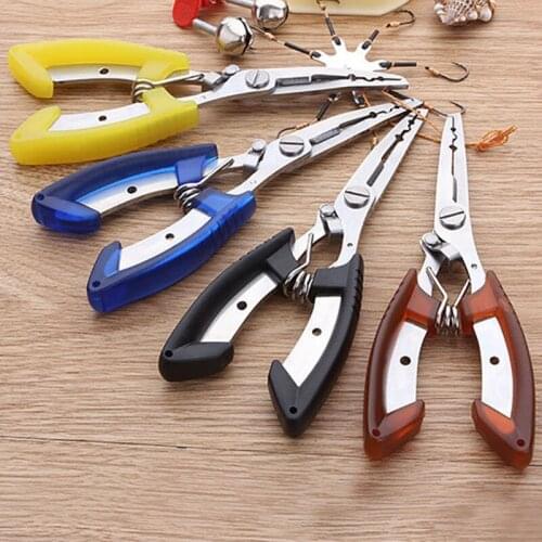 Stainless Steel Curved Nozzle Road Asia Pliers Medium Fishing Pliers Unhooking and Unhooking Fishing Line Cutter Multi-tool