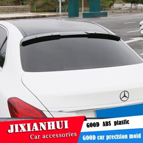 For W205 ROOF Spoiler 2015-2018 zs Mercedes-Benz W205 C-class C200 Spoiler ABS plastic Material Car Rear Wing Color Rear Spoiler