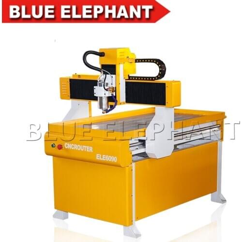 Brass, Aluminum, Copper Metal and Wood, MDF, Acrylic CNC Machine 6090 Water Cooling Spindle CNC Carving Cutting Machine Mini
