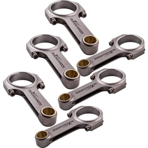 H Shaft Con Rods for Porsche 3.2 Carrera 911 3.3 Turbo Conrods 6pcs With ARP Bolts 127mm Connecting rod Shot peen Cranks TUV