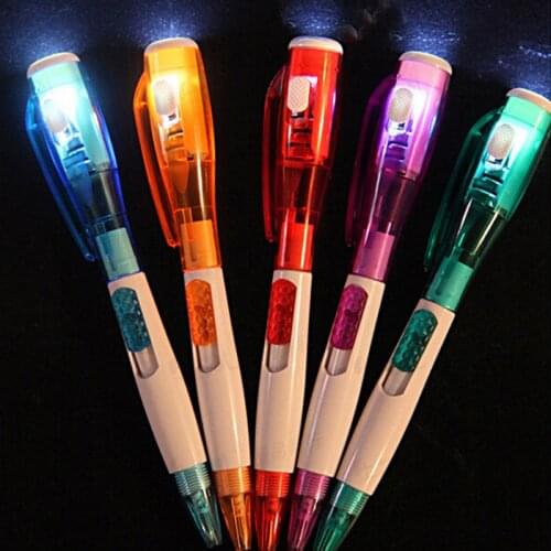 Creative Stationery Lanyard Notes LED Light Ballpoint Pen Gift For Students Kids