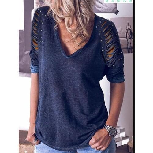 Women Fashion Lace Short Sleeve Casual T-shirt V-neck Solid Color Top 2021 Tees Funny Shirts For woman tshirts