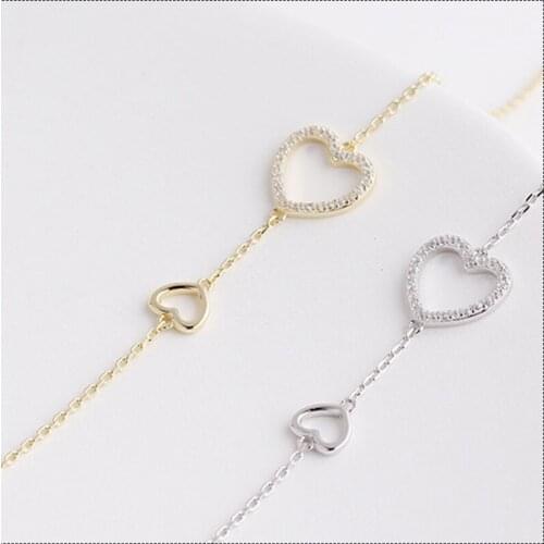 Womens Bracelets Chains 925 Silver Jewelry Fashion 2021 Original Couple Charms Friendship Luxury Sterling Heart Electroplate