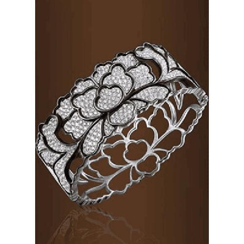 Hollow Flower Lab Diamond cz Ring 925 sterling silver Engagement Wedding band Rings for Women Bridal Charm Party Jewelry