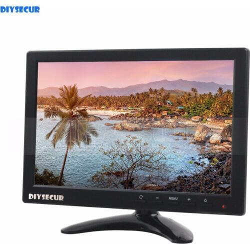 DIYSECUR 10.1 inch TFT LCD HD Car Monitor Rear View Monitor Build in Speaker with BNC / AV / VGA / HDMI Input 1280 x 800