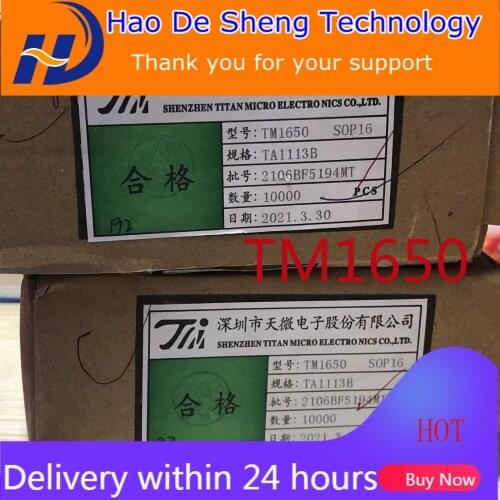10PCS/LOT TM1650 TM SOP16 2021+ NEW ORIGINAL IN STOCK