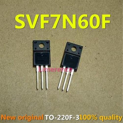 100% nuevo 50 unids/lote original MOSFET SVF7N60F TO-220F 7N60F 7A/600V MOS Transistor