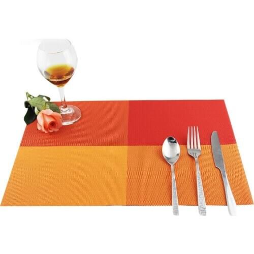 30x45cm Vinyl Table Placemats PVC Stain Resistant Non-slip Plate Coaster Pad Mat Washable Home Decor Japanese Korean Table mats