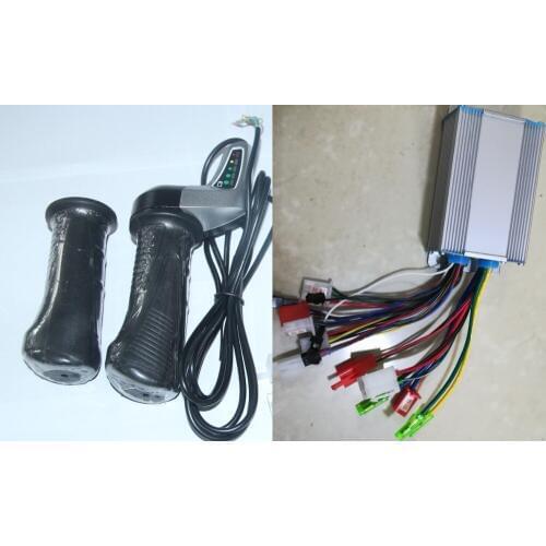 36V 350W motor brushless controller 3 Phase Line + Throttle twist grip electric bike scooter speed control box