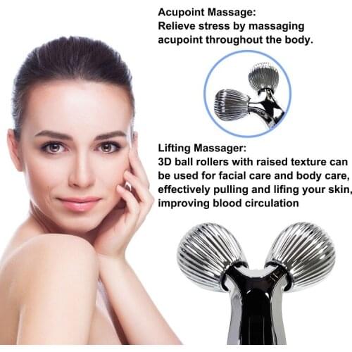 3d Roller Microcurrent Massager For Face Facial Massager Roller Stiffening V-Shaped Thin lifting Beauty Bace Body Slimming Tools