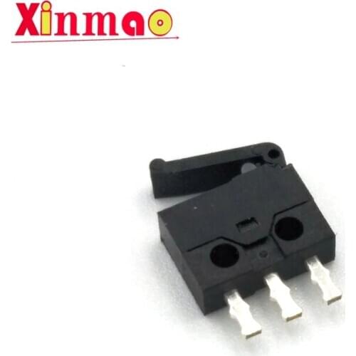 5pcs/lot black small/micro switch camera switch reset detection stroke limit miniature 3-foot straight foot handle mini