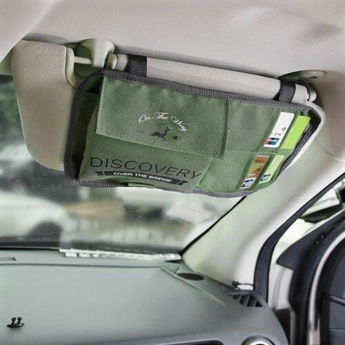 Car Auto Sun Visor Point Pocket Organizer Pouch Bag Card Glasses Storage Holder Car-styling IC Card Holder Sunshade Bag