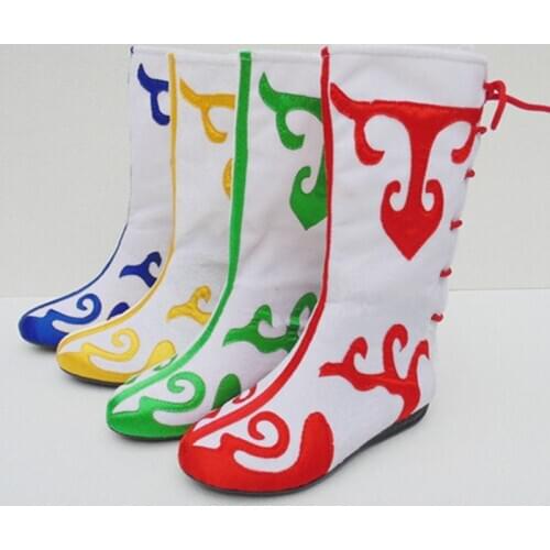 Chinese minority boots school performance boots for children and adults drum team national Tibetans clothing accessories