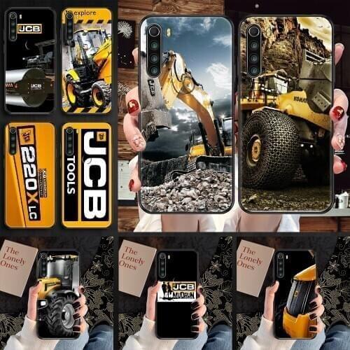 Jcb Excavator Phone case For Xiaomi Redmi Note 7 7A 8 8T 9 9A 9S 10 K30 Pro Ultra black luxury funda art prime soft coque tpu